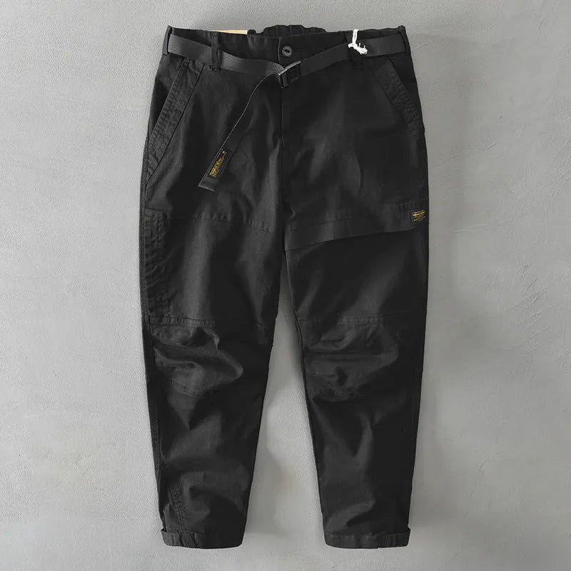 Men's Japanese-style cotton overalls in four colours with loose fit trousers