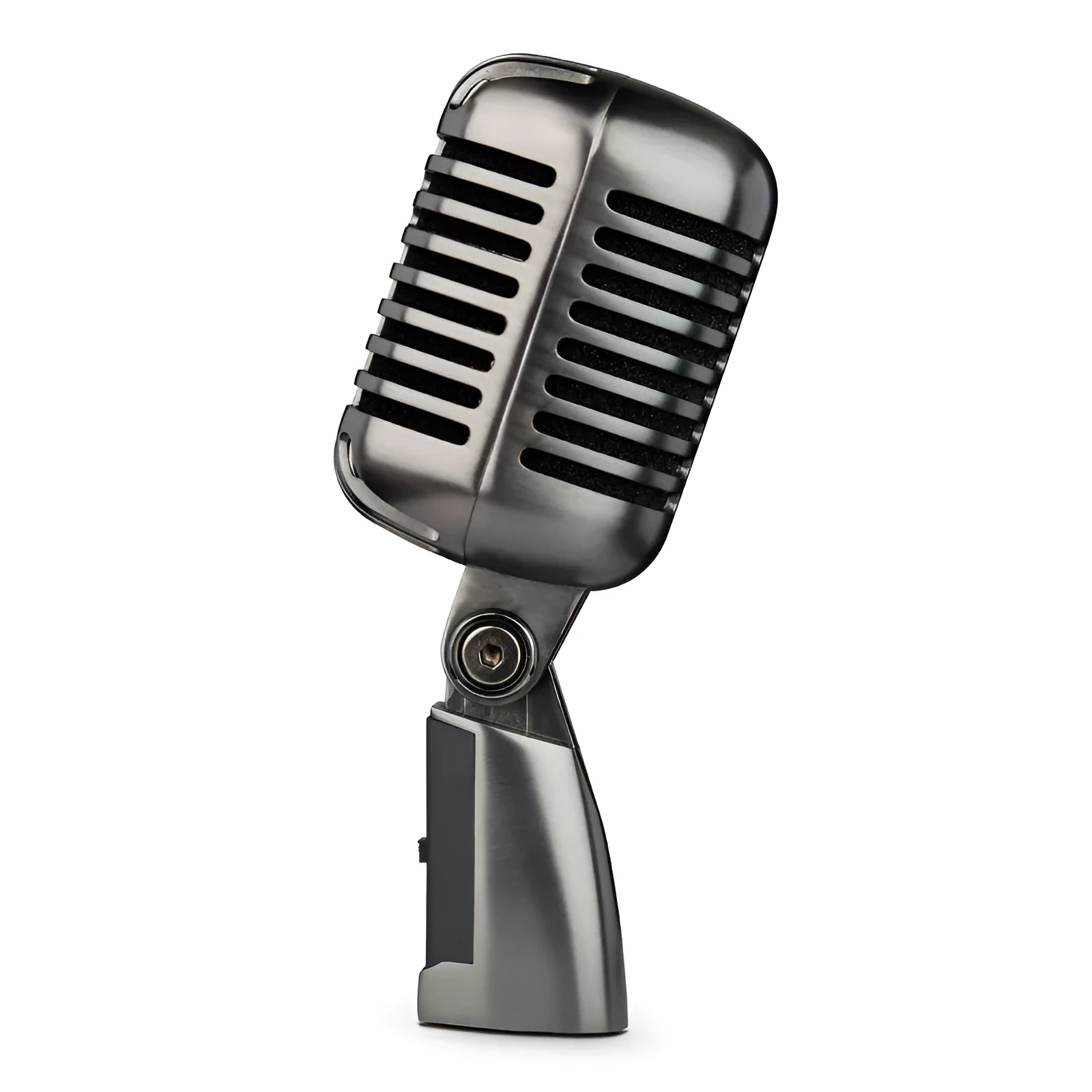 Retro-style wireless condenser microphone for karaoke and live streaming.