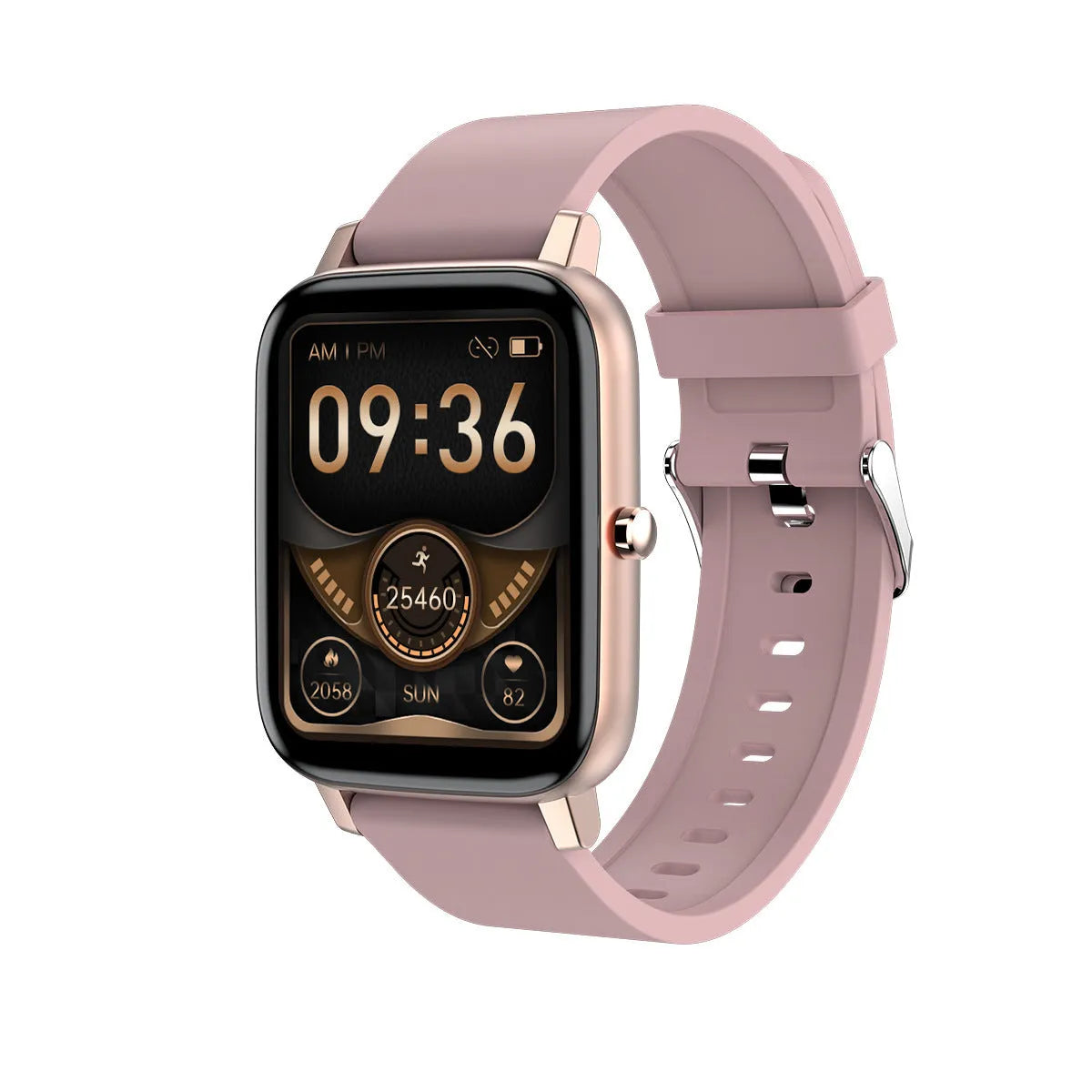 H80 sports smartwatch with colour screen and silicone strap showing health monitoring functions