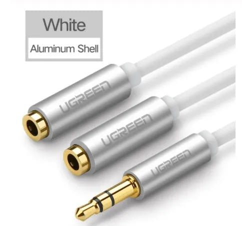 20cm long 3.5mm earphone replacement cable with gold-plated plugs and TPE outer jacket