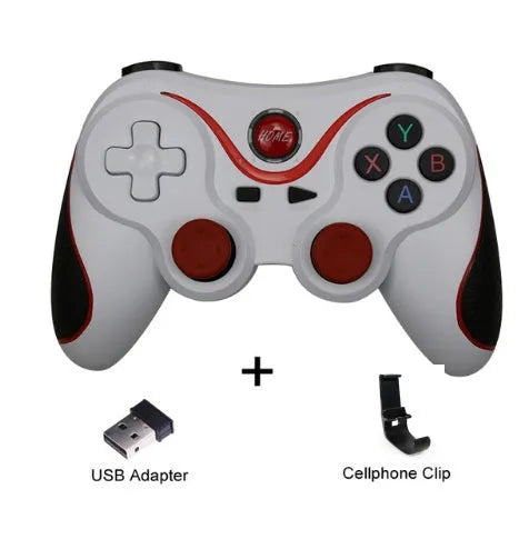 X3 Bluetooth wireless game controller for Android phones with mobile phone clip accessory