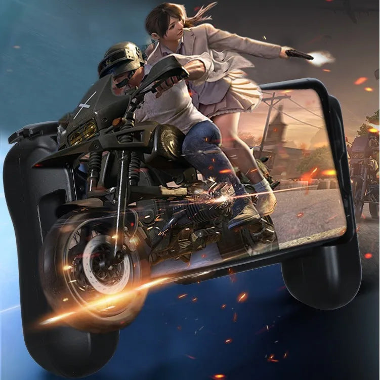 Black Bluetooth cooling game controller for Apple iOS and iPhone mobile gaming