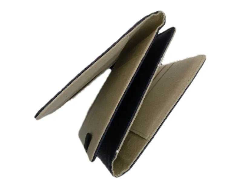 Blue imitation leather PU notebook shell cover for A5 notebooks, dimensions 18.5 by 15.5 cm.