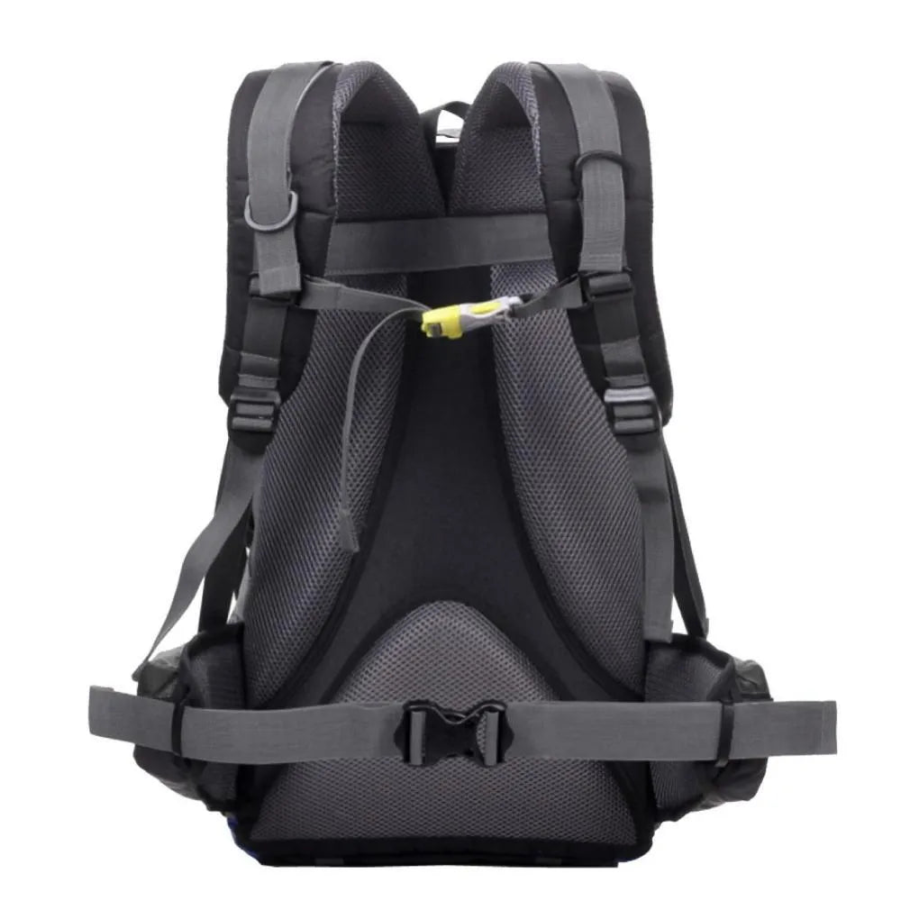 Green polyester outdoor sports backpack with 20-35 litre capacity for running hiking camping cycling