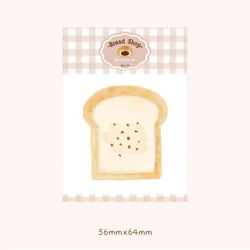 Food Bread Handbook Note Paper pad showing 30 sheets on an 85mm by 120mm back card.
