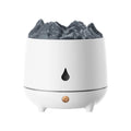 Volcano-shaped ultrasonic humidifier with USB power connection and single mist outlet