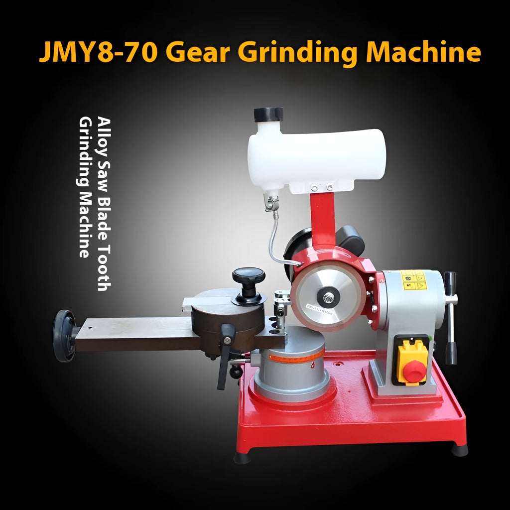 Sharpedge manual gear grinding machine for alloy circular saw blades on workshop bench