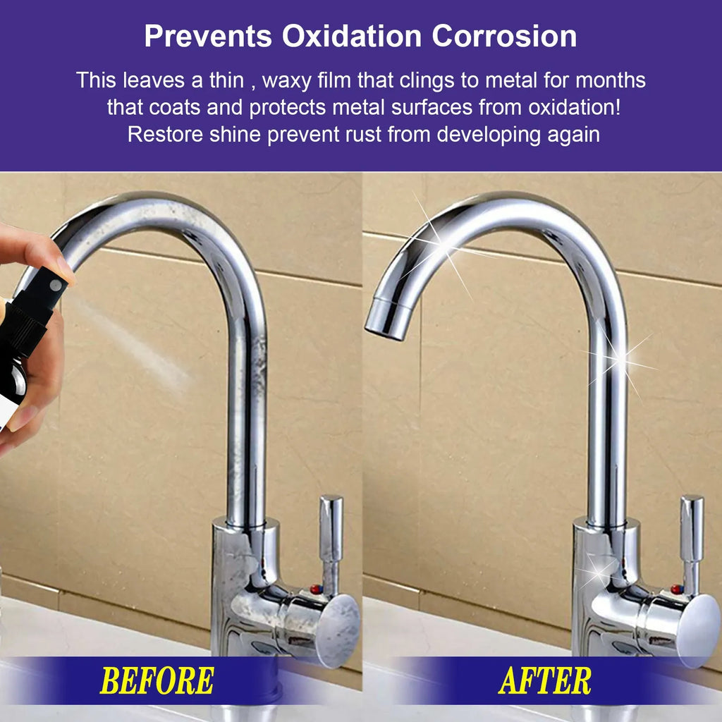 Metal rust remover spray bottle for wheel hub and faucet stainless steel rust removal