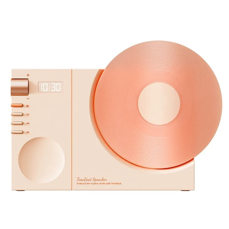Mini Bluetooth portable speaker in Obsidian Black, Ivory White, Coral Pink or Plum Green colours with USB charging port