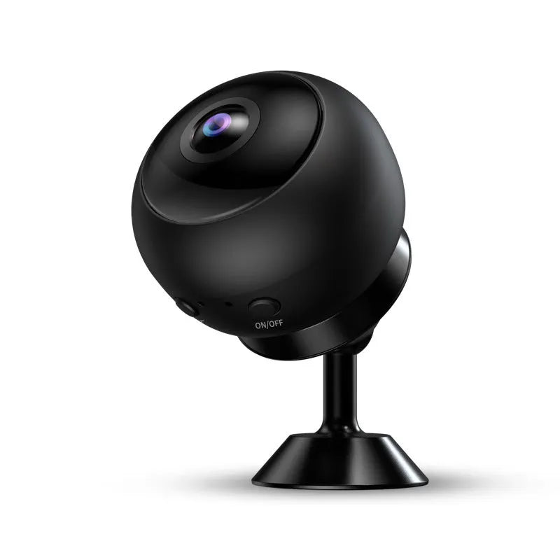 Wireless WiFi surveillance camera with 1080p resolution and ABS plastic housing for indoor security monitoring