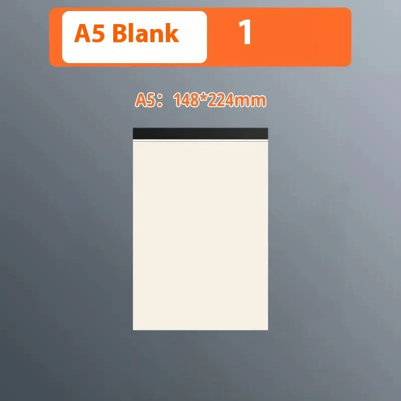 Writing pads in A4 A5 B5 sizes with 80 sheets, available in lines grid or blank page styles