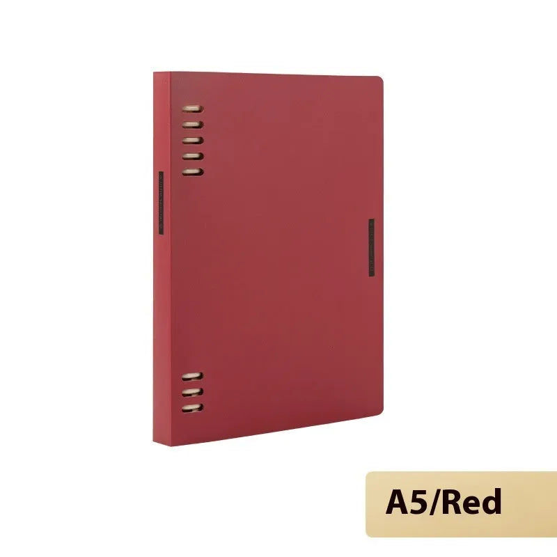 Refillable loose spiral notebook with PP cover in pastel cookie design, A5 and B5 size options shown