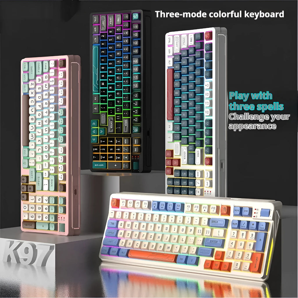 USB luminous desktop keyboard showing illuminated keys in one of four colour options with 1.8 metre cable