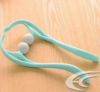 Plastic pressure point therapy neck massager with adjustable stand and 3D floating point design in blue colour