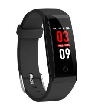 Colour screen smart bracelet with OLED display in black, blue or violet with IP67 waterproof rating
