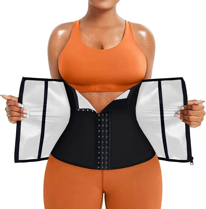 Neoprene belly band in blue colour showing adjustable abdominal support design