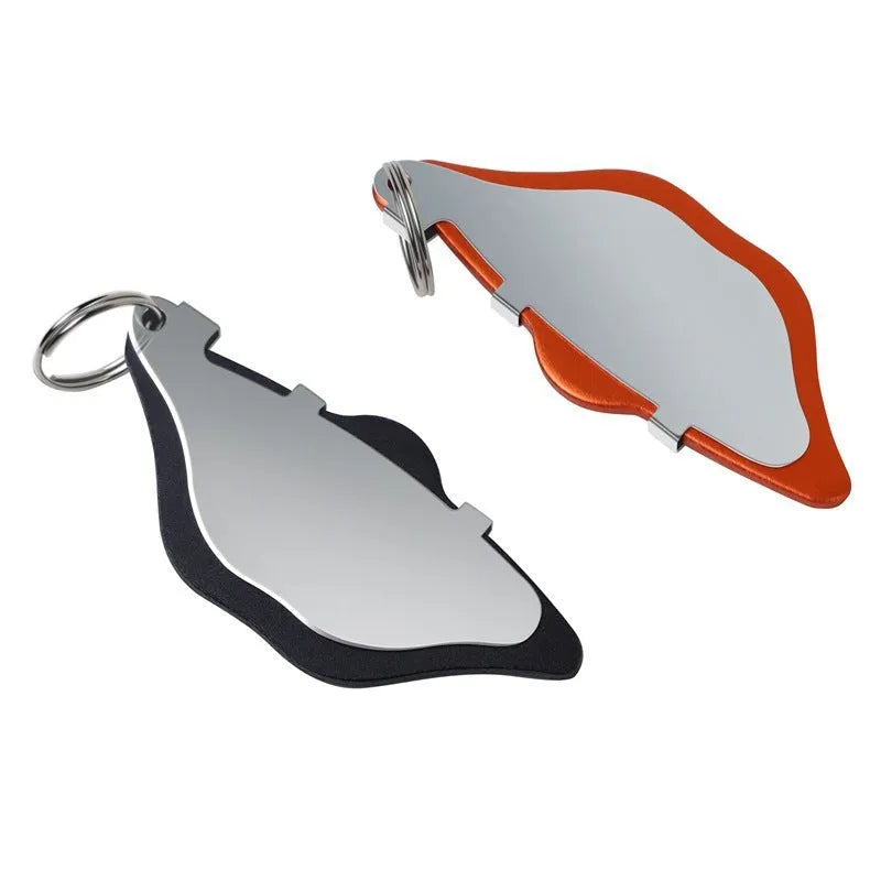 Mountain bike disc brake linings in black and orange colours with scratch proof design