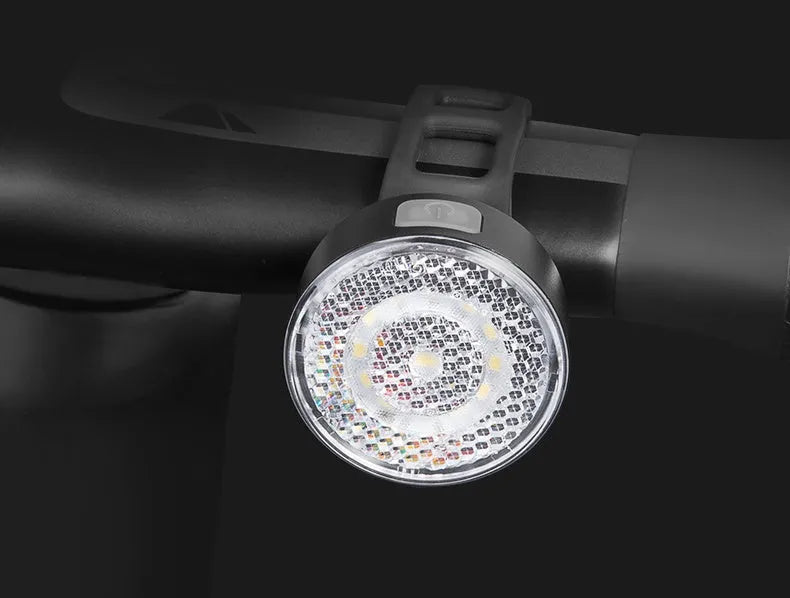 Gaciron W08F-20 bicycle LED headlight with motion sensor, clip attachment, and USB rechargeable design
