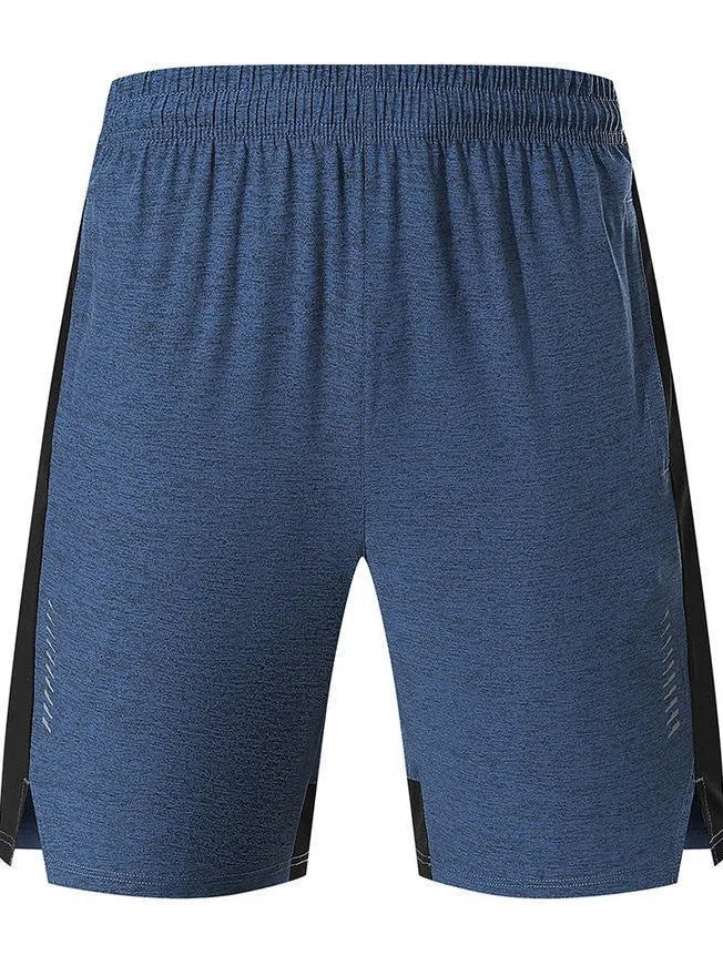 Men's forest green five-point spandex shorts with mid-waist design