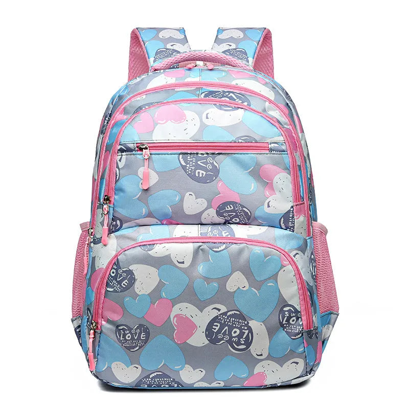 Student schoolbag with air pillow belt system in blue colour with large capacity design