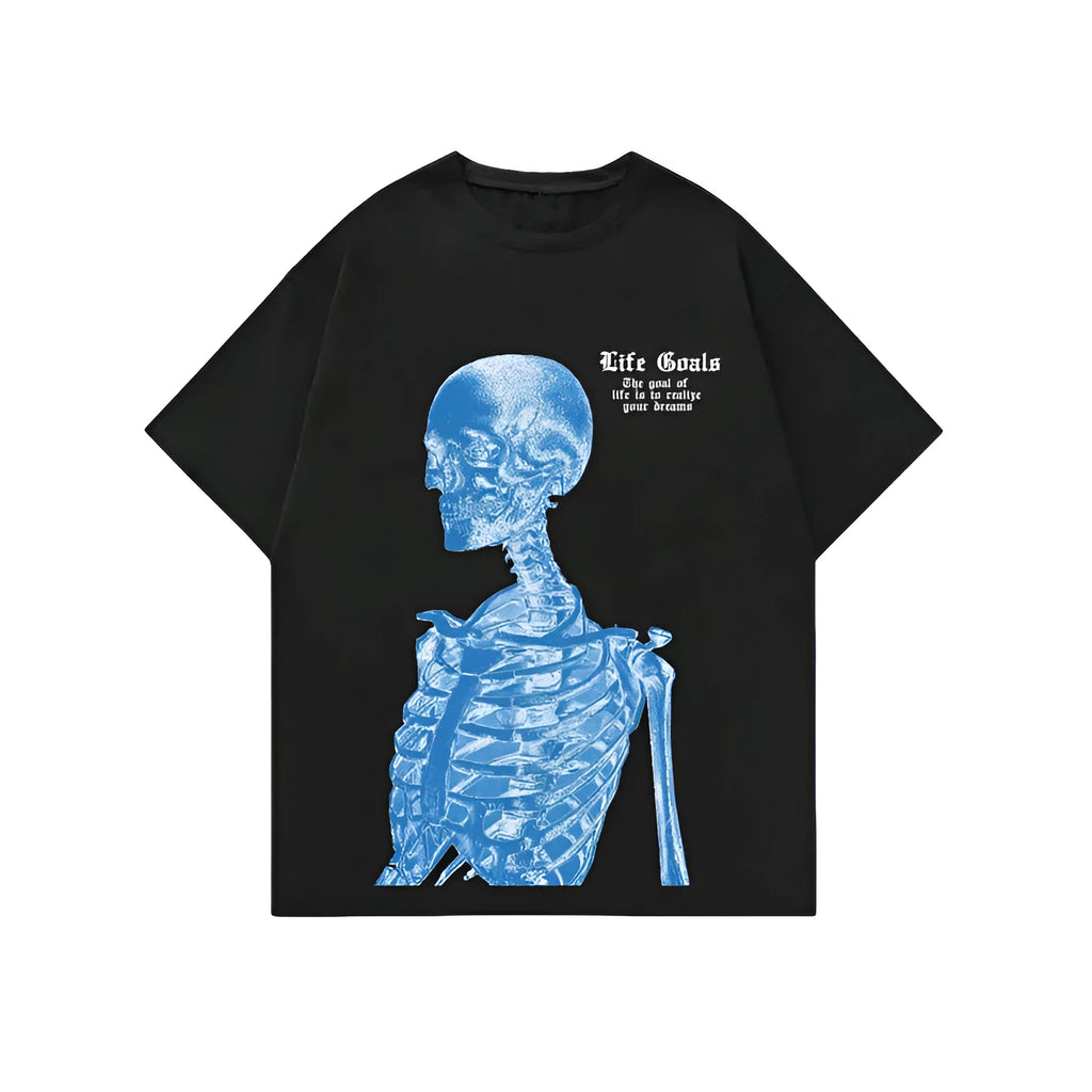 Men's printed streetwear short-sleeved sports t-shirt in polyester fabric with digital pattern