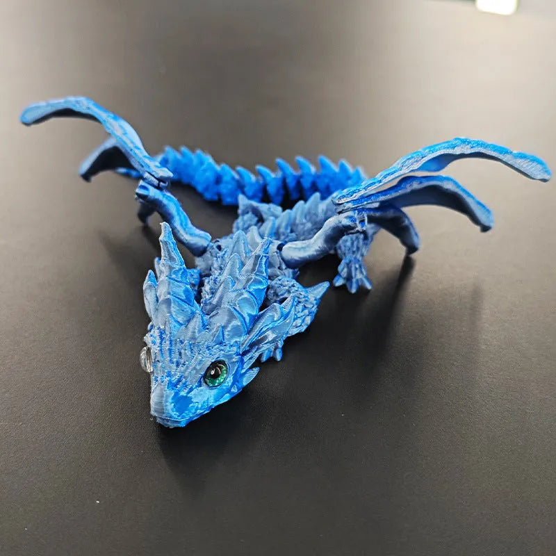 PLA plastic flying dragon wing decoration measuring 25x16x3cm in multiple colour finishes