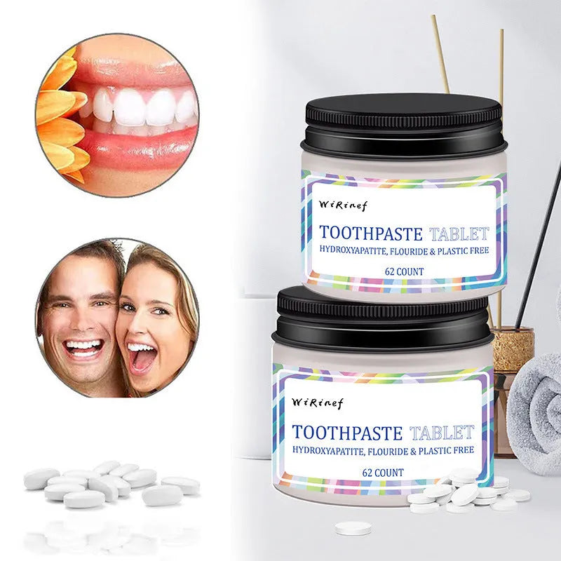 62-piece portable toothpaste tablets in TP19 solid formulation for travel oral hygiene