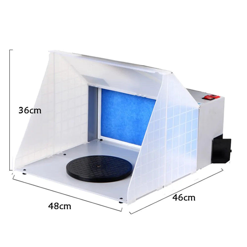 Model Color 25W exhaust fan for paint fume extraction, 420x150x250mm with UK plug