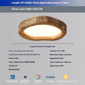 Wood grain finish round ceiling lamp with new Chinese style design for bedroom lighting