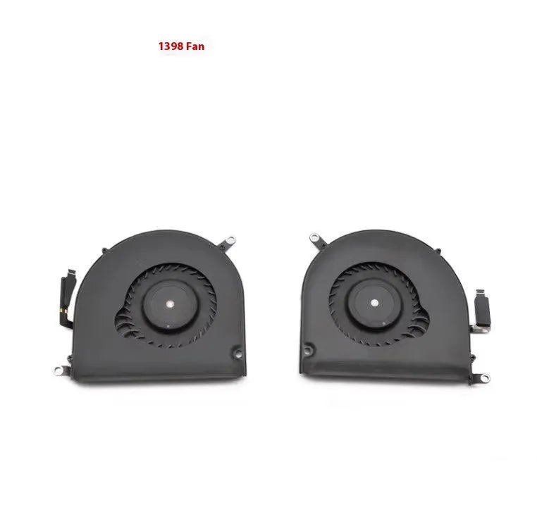 MacBook Pro A1398 internal laptop cooling fan replacement unit on a white background