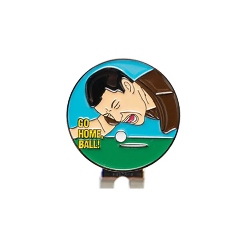 Zinc alloy personalised hat clip for golf with dragon year and IDID designs.