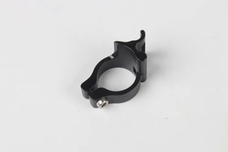 Black aluminium alloy clamp ring with a 28.6mm diameter for vehicle cable management.