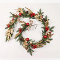 American country style artificial pine Christmas garland with optional LED lights in stair wall mounting configuration