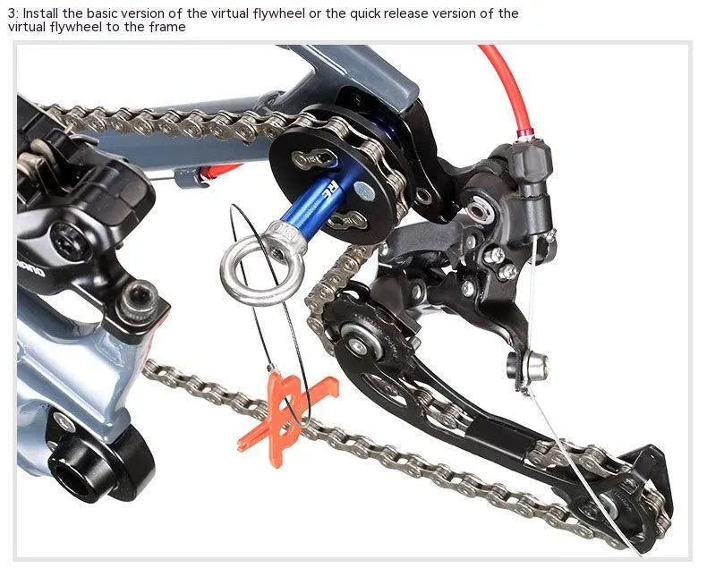 Aluminium bicycle chain holder tool showing three versions: Barrel Shaft, Basic, and Quick Release.