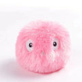 Interactive cat toy ball in blue, pink, and yellow colours with 55mm diameter for animal sound stimulation