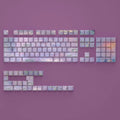 Wenshao Sleeping Lotus PBT keycap set with side-carved transparent characters showing water lily design