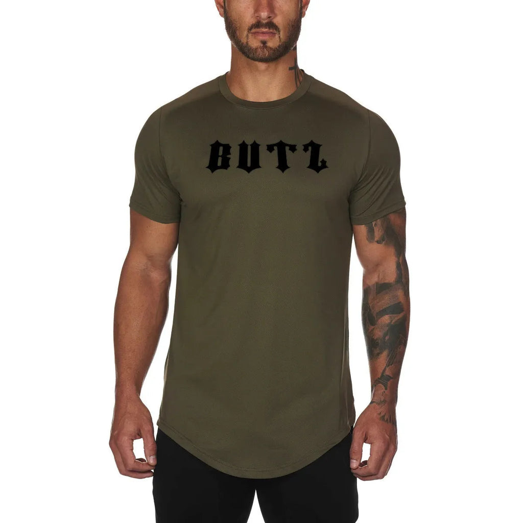 Men's cotton blend gym shirt in multiple colours with size options for fitness workouts