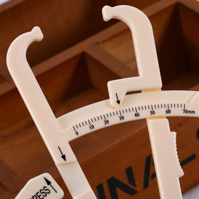 Acrylic fat caliper skin fold thickness meter with measurement scale