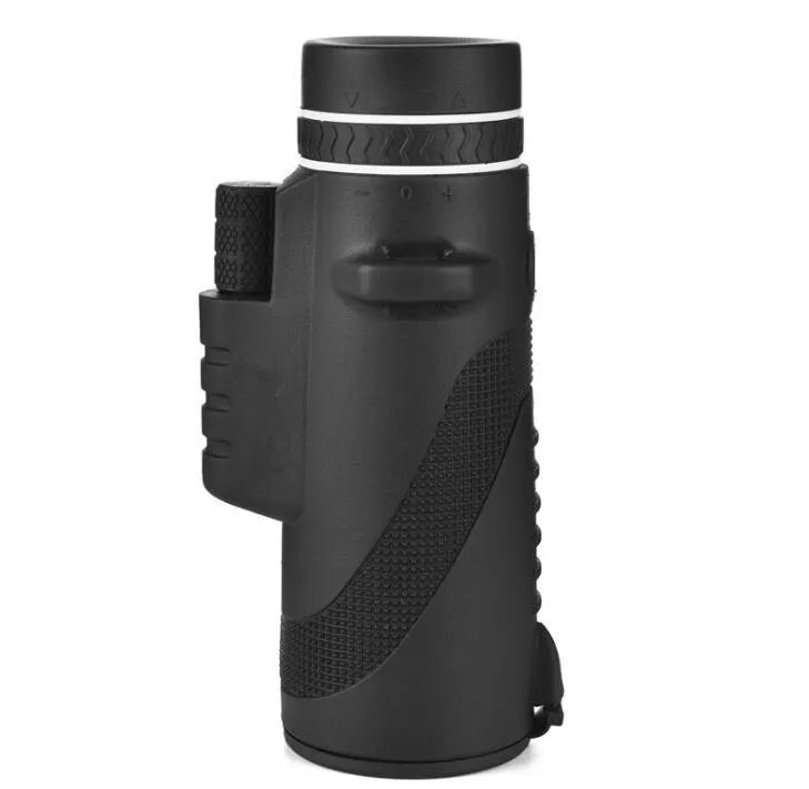 Black HD 40x60 mobile phone monocular telescope with waterproof housing and fully coated lenses