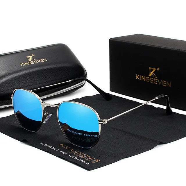 Men's classic round-frame sunglasses with a metal build in a black colour option.