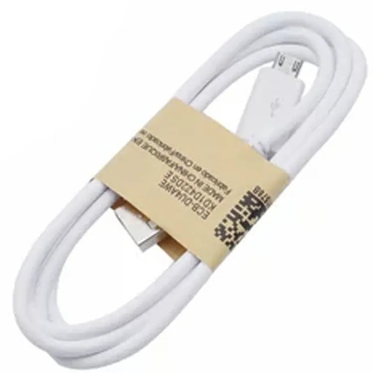 Black universal Android data cable with Micro USB connector showing 1 metre length