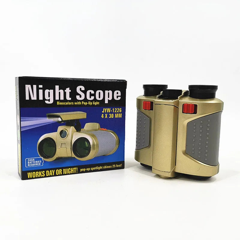 Children's telescope with light binoculars in blue plastic for outdoor exploration