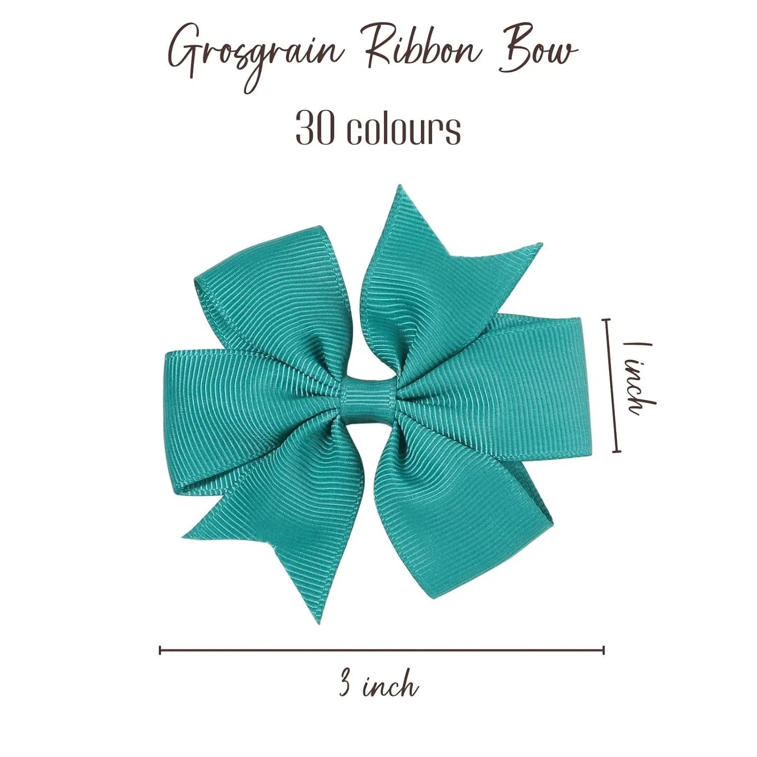 Assortment of handmade 3-inch grosgrain ribbon pinwheel hair bows with alligator clips for toddler girls in multiple colours.