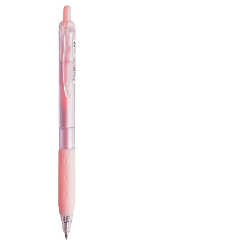 Pack of 12 gel pens with black ink and 0.5mm bullet tip in assorted colours on white background