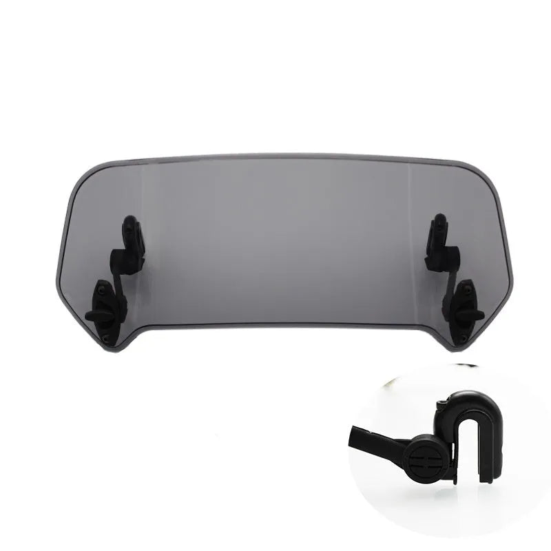Motorcycle heightened small windshield in brown smoky transparent PC and acrylic with bracket L and S sizes