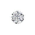 Round moissanite gemstone with eight hearts and eight arrows cut pattern showing brilliant reflection