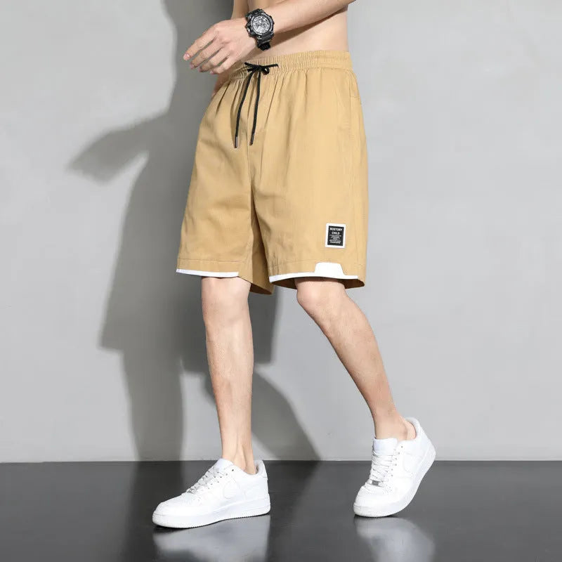 Boys cotton shorts in black, khaki, and white colors with mid waist design