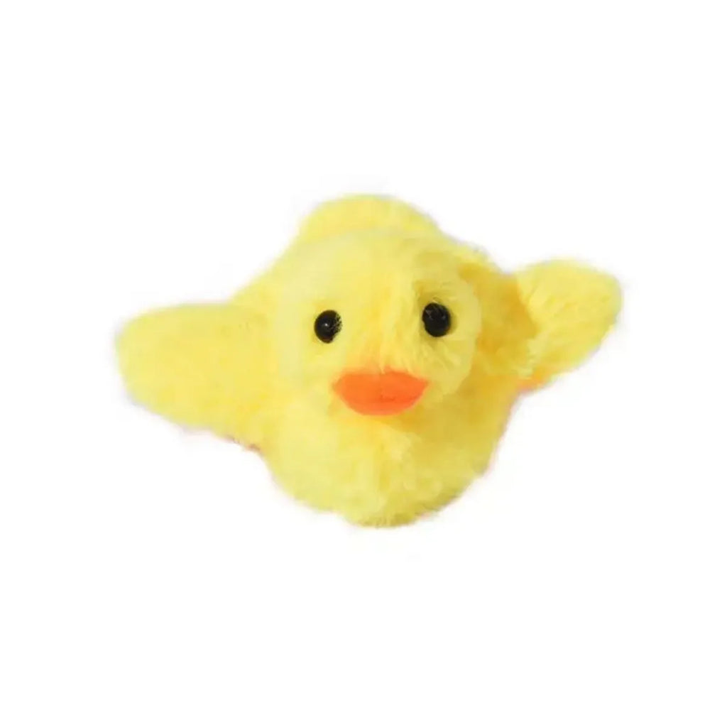 Yellow flapping duck cat toy with vibration sensor and USB-C charging port