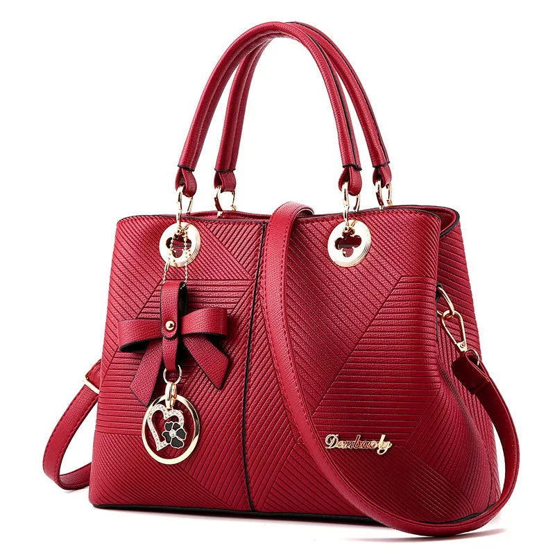 Retro-style PU leather handbag with zipper and one-shoulder strap in multiple colours.