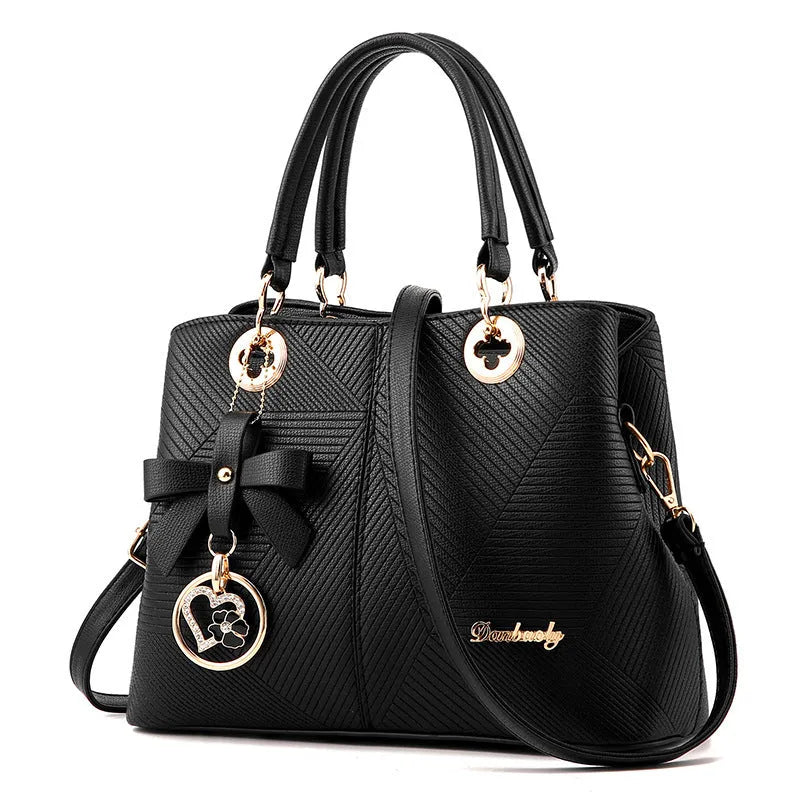 Retro-style PU leather handbag with zipper and one-shoulder strap in multiple colours.